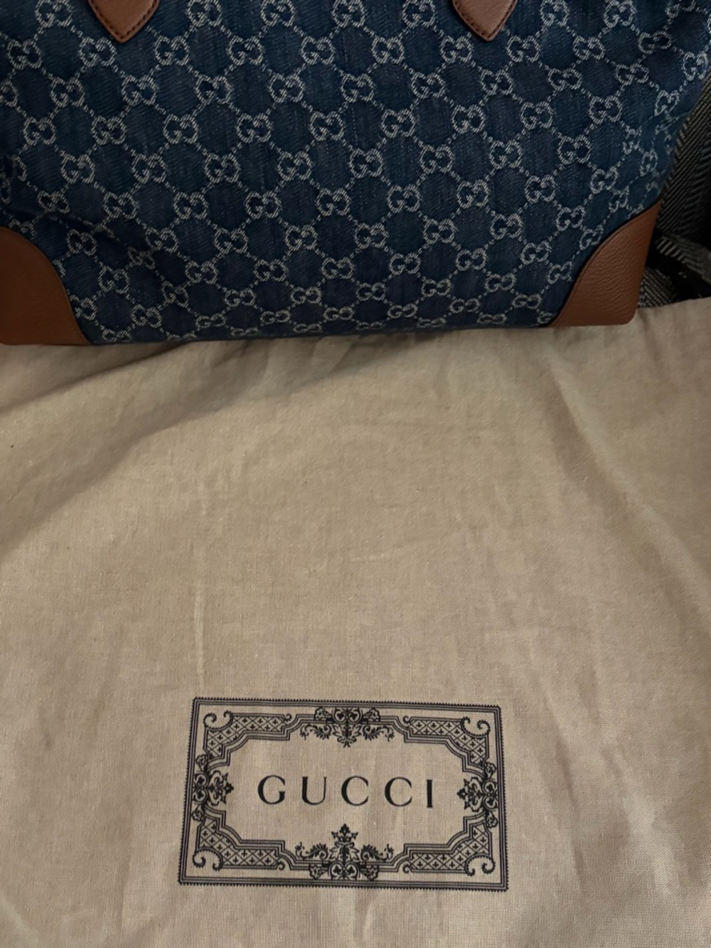 Gucci Ophidia GG Denim Tote Bag - Picture 13 of 13